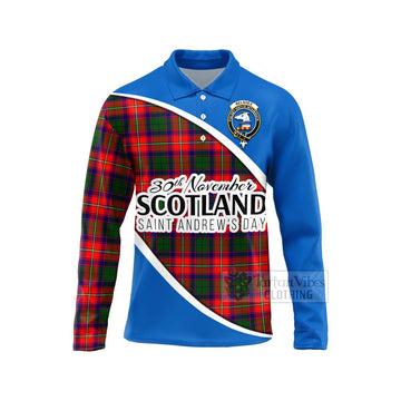 Belshes (Belsches) Family Crest Tartan Long Sleeve Polo Shirt Celebrate Saint Andrew's Day in Style Unisex - Tartan Vibes Clothing