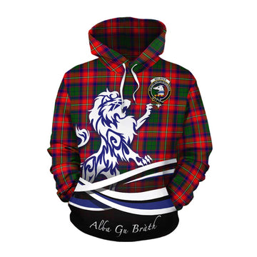 Belshes (Belsches) Tartan Cotton Hoodie with Alba Gu Brath Regal Lion Emblem Pullover Hoodie XS - Tartan Vibes Clothing