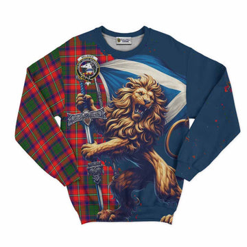 Belshes (Belsches) Tartan Family Crest Sweatshirt with Scottish Majestic Lion Unisex - Tartan Vibes Clothing