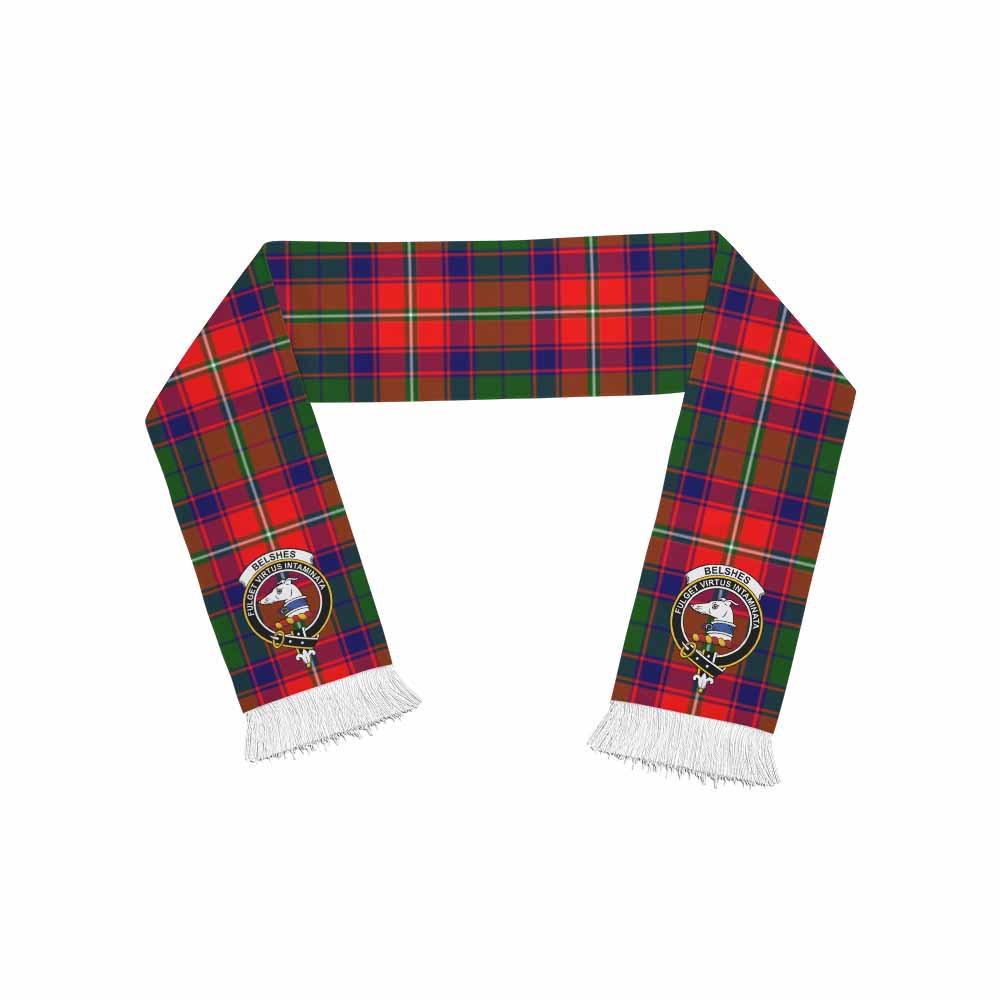 Belshes (Belsches) Tartan Ruffneck Scarf with Family Crest One Size 67.7*6.7 inches - Tartan Vibes Clothing