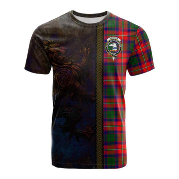 Tartan Vibes Clothing Belshes (Belsches) Tartan Family Crest Cotton T-shirt Alba Gu Brath Be Brave Lion Ancient Style