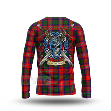 Belshes (Belsches) Tartan Long Sleeve T-Shirt with Family Crest Celtic Skull Style - Tartan Vibes Clothing