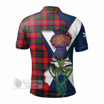 Tartan Vibes Clothing Belshes (Belsches) Tartan Family Crest Polo Shirt Scottish Thistle Celtic Inspired