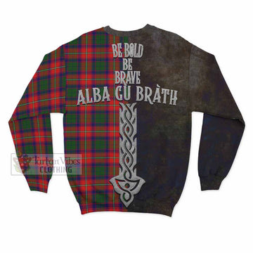 Belshes (Belsches) Tartan Family Crest Sweatshirt Alba Gu Brath Be Brave Lion Ancient Style - Tartan Vibes Clothing