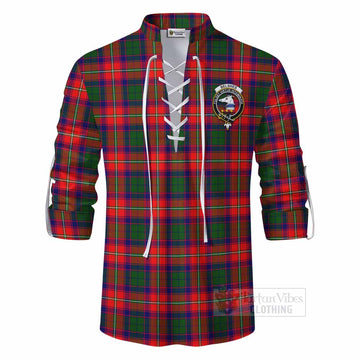 Belshes (Belsches) Tartan Ghillie Kilt Shirt with Family Crest DNA In Me Style - Tartan Vibes Clothing
