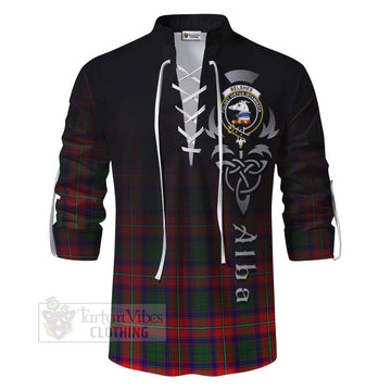 Belshes (Belsches) Tartan Ghillie Kilt Shirt Featuring Alba Gu Brath Family Crest Celtic Inspired - Tartan Vibes Clothing