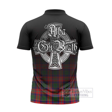 Belshes (Belsches) Tartan Zipper Polo Shirt Featuring Alba Gu Brath Family Crest Celtic Inspired - Tartan Vibes Clothing