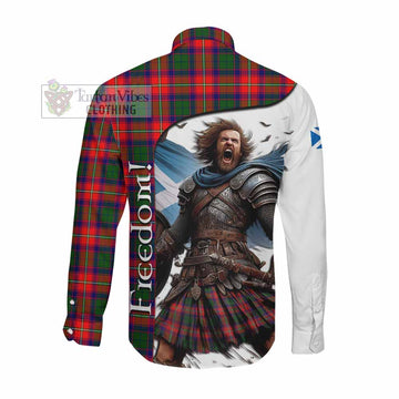 Belshes (Belsches) Crest Tartan Long Sleeve Button Shirt Inspired by the Freedom of Scottish Warrior Men's Shirt - Tartan Vibes Clothing