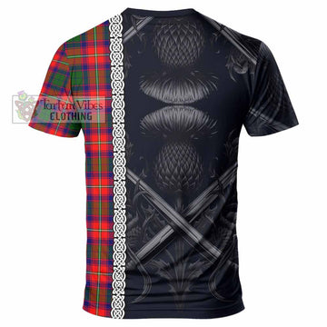 Belshes (Belsches) Tartan T-Shirt with Family Crest Cross Sword Thistle Celtic Vibes - Tartan Vibes Clothing