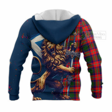 Belshes (Belsches) Tartan Family Crest Knitted Hoodie with Scottish Majestic Lion - Tartan Vibes Clothing