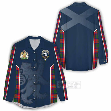 Belshes (Belsches) Tartan Women's Casual Shirt with Family Crest and Lion Rampant Vibes Sport Style - Tartan Vibes Clothing