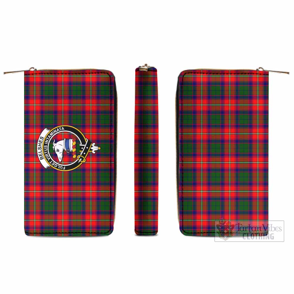 Belshes (Belsches) Tartan Women's Leather Wallet with Family Crest - Tartan Vibes Clothing