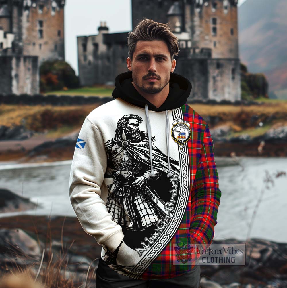 Belshes (Belsches) Tartan Clan Crest Cotton Hoodie with Highlander Warrior Celtic Style - Tartan Vibes Clothing
