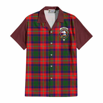 Belshes (Belsches) Tartan Accent Cotton Hawaiian Shirt with Family Crest