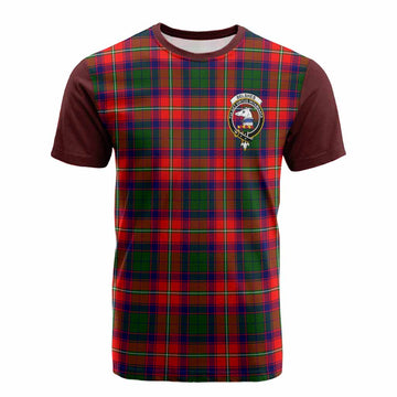 Belshes (Belsches) Tartan Accent Cotton T-shirt with Family Crest