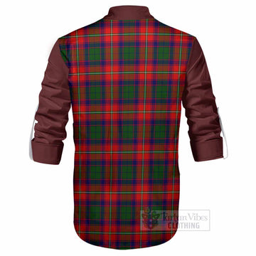 Belshes (Belsches) Tartan Accent Ghillie Shirt with Family Crest