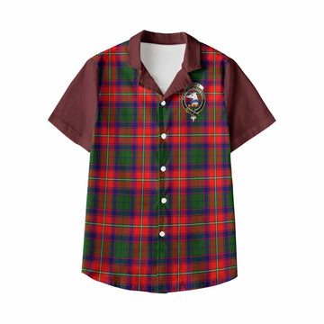 Belshes (Belsches) Tartan Accent Kid Hawaiian Shirt with Family Crest