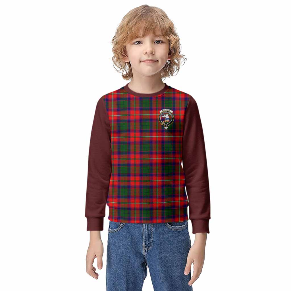 Belshes (Belsches) Tartan Accent Kid Knitted Sweatshirt with Family Crest