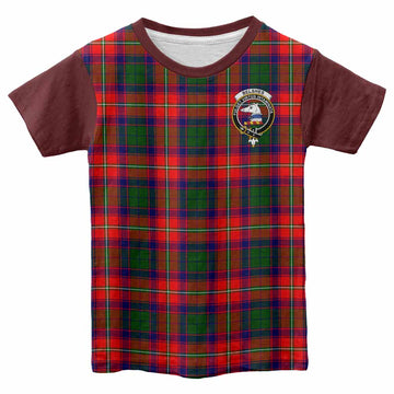 Belshes (Belsches) Tartan Accent Kid T-shirt with Family Crest