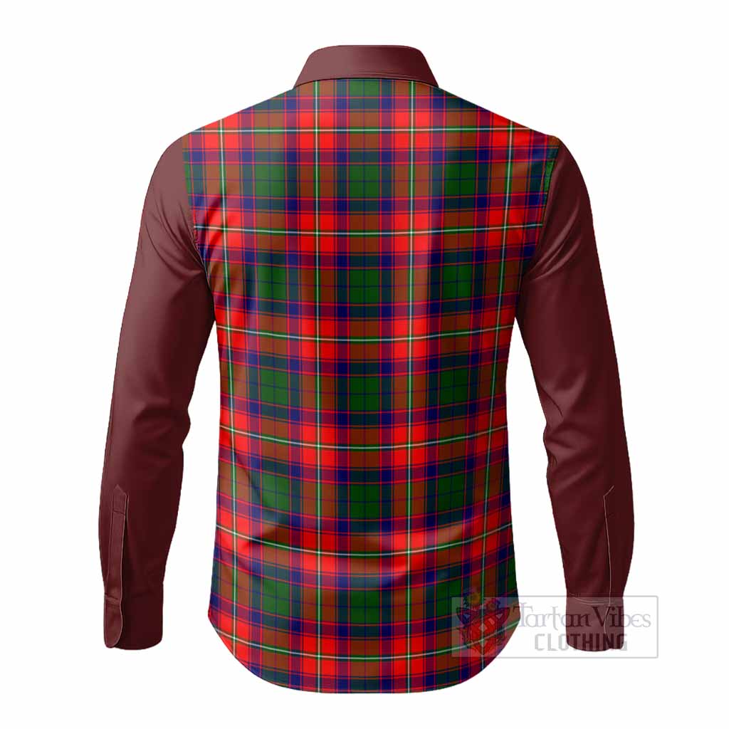 Belshes (Belsches) Tartan Accent Long Sleeve Button Shirts with Family Crest