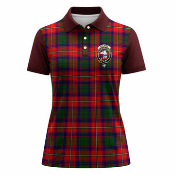 Belshes (Belsches) Tartan Accent Women Polo Shirt with Family Crest