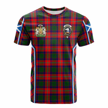Belshes (Belsches) Tartan Crest Cotton T-shirt Scotland Coat of Arm Flag Style - Tartan Vibes Clothing