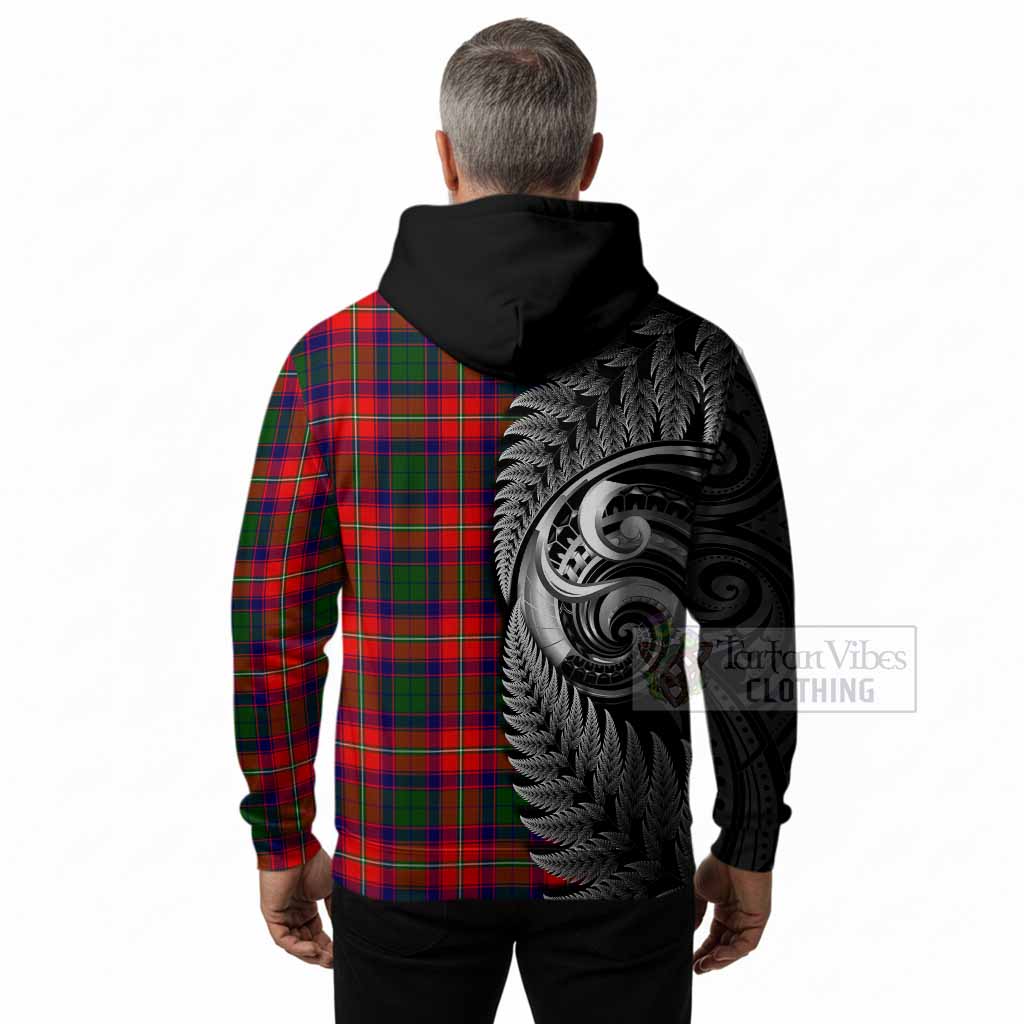 Belshes (Belsches) Tartan Crest Hoodie With New Zealand Silver Fern Maori Koru