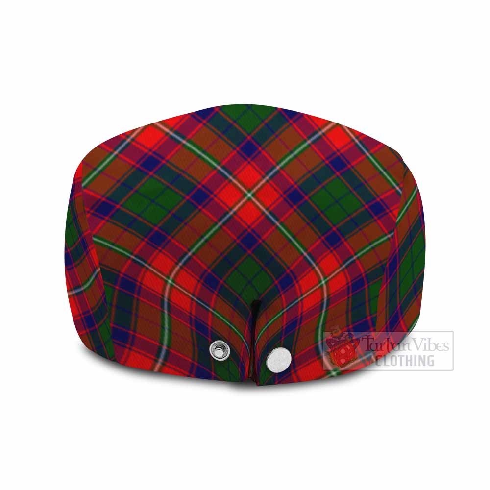 Belshes (Belsches) Tartan Flat Cap, Jeff Cap Cross Style with Family Crest - Tartan Vibes Clothing