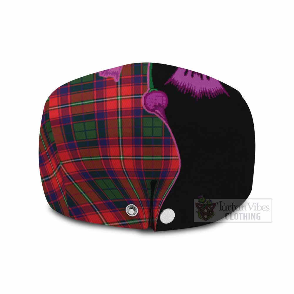 Belshes (Belsches) Tartan Flat Cap, Jeff Cap Traditional Scottish Thistle