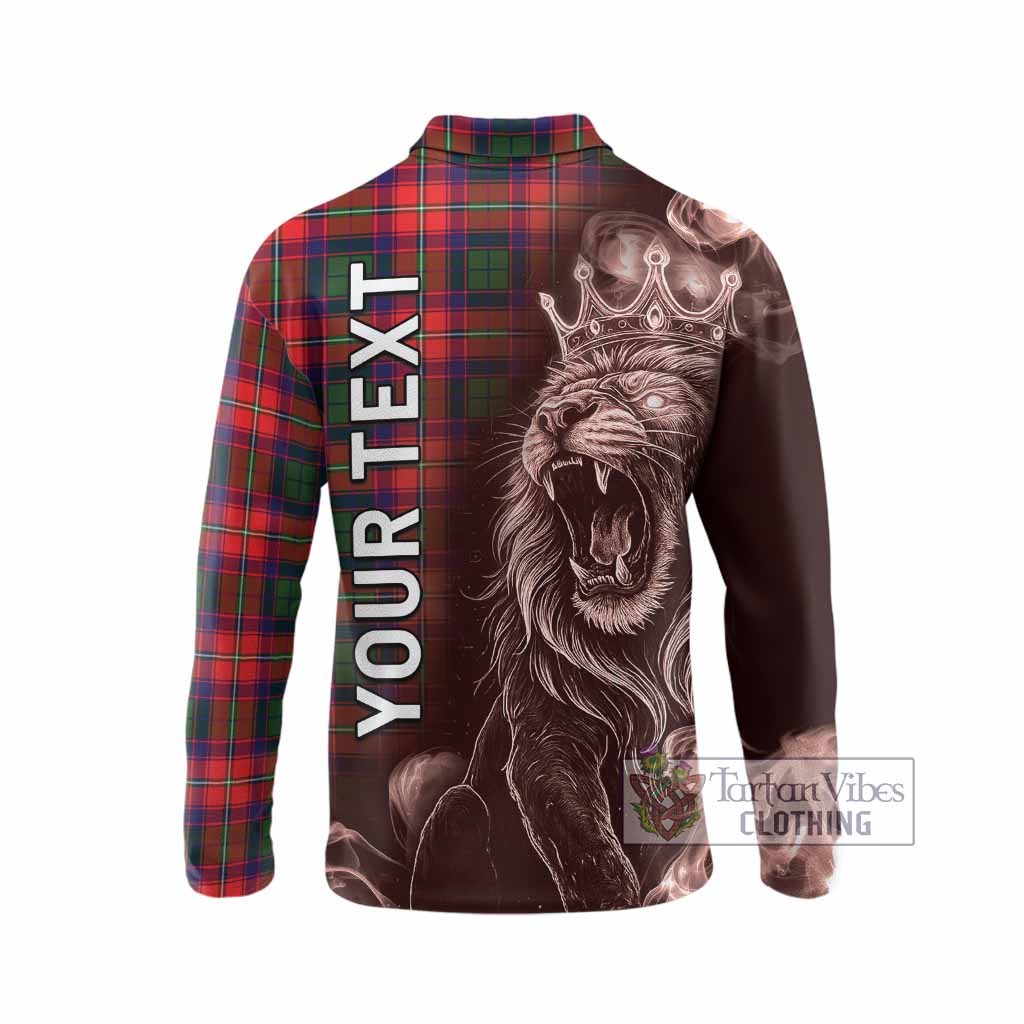 Belshes (Belsches) Tartan Long Sleeve Polo Shirt Roaring Lion Heritage