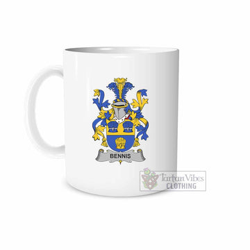 Bennis Irish Clan Coat of Arms Ceramic Mug