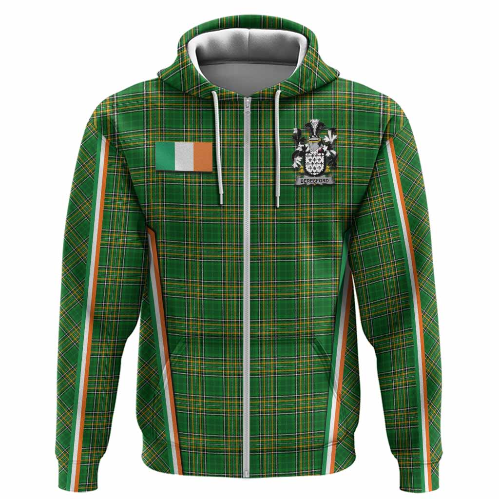 Beresford Irish Clan Coat of Arm Tartan Hoodie Flag Style