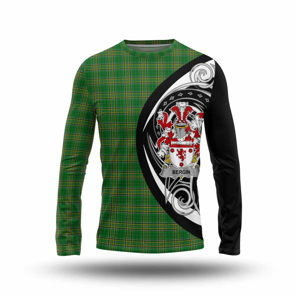 Tartan Vibes Clothing Bergin Irish Clan Long Sleeve T-Shirt Celtic Circle Style