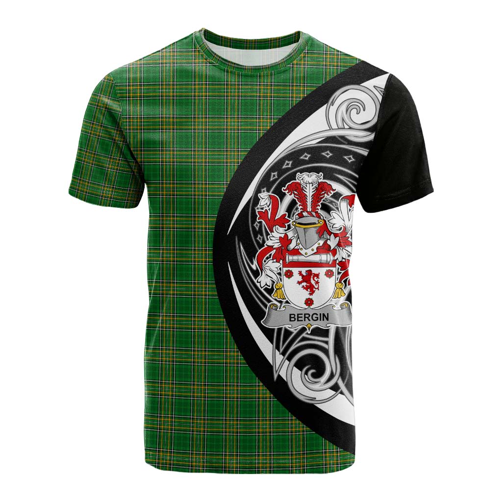 Tartan Vibes Clothing Bergin Irish Clan Cotton T-shirt Celtic Circle Style