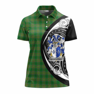 Tartan Vibes Clothing Bermingham Irish Clan Women's Polo Shirt Celtic Circle Style