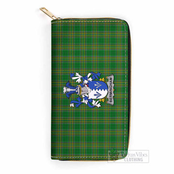 Bermingham Irish Clan Tartan Women's Leather Wallet with Coat of Arms