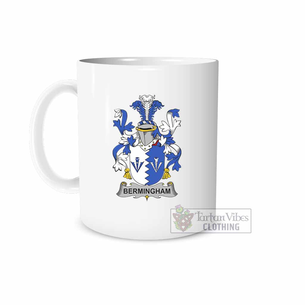 Tartan Vibes Clothing Bermingham Irish Clan Coat of Arms Ceramic Mug