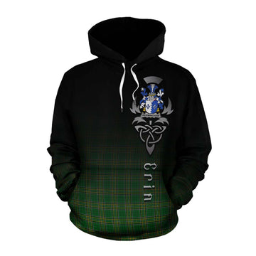 Bermingham Irish Clan Cotton Hoodie with Coat of Arms Erin Go Bragh Celtic Inspired
