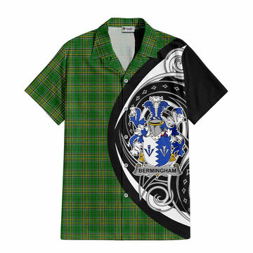 Tartan Vibes Clothing Bermingham Irish Clan Short Sleeve Button Shirt Celtic Circle Style