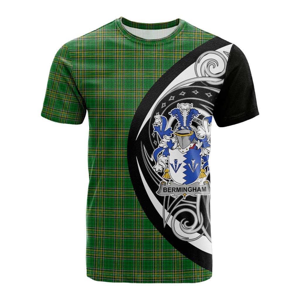 Tartan Vibes Clothing Bermingham Irish Clan Cotton T-shirt Celtic Circle Style