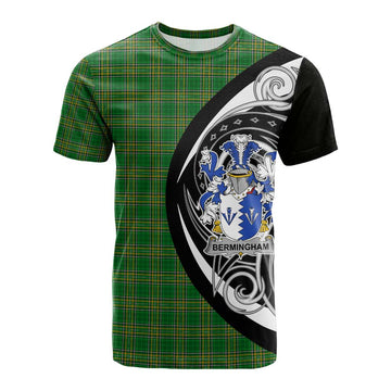 Tartan Vibes Clothing Bermingham Irish Clan Cotton T-shirt Celtic Circle Style