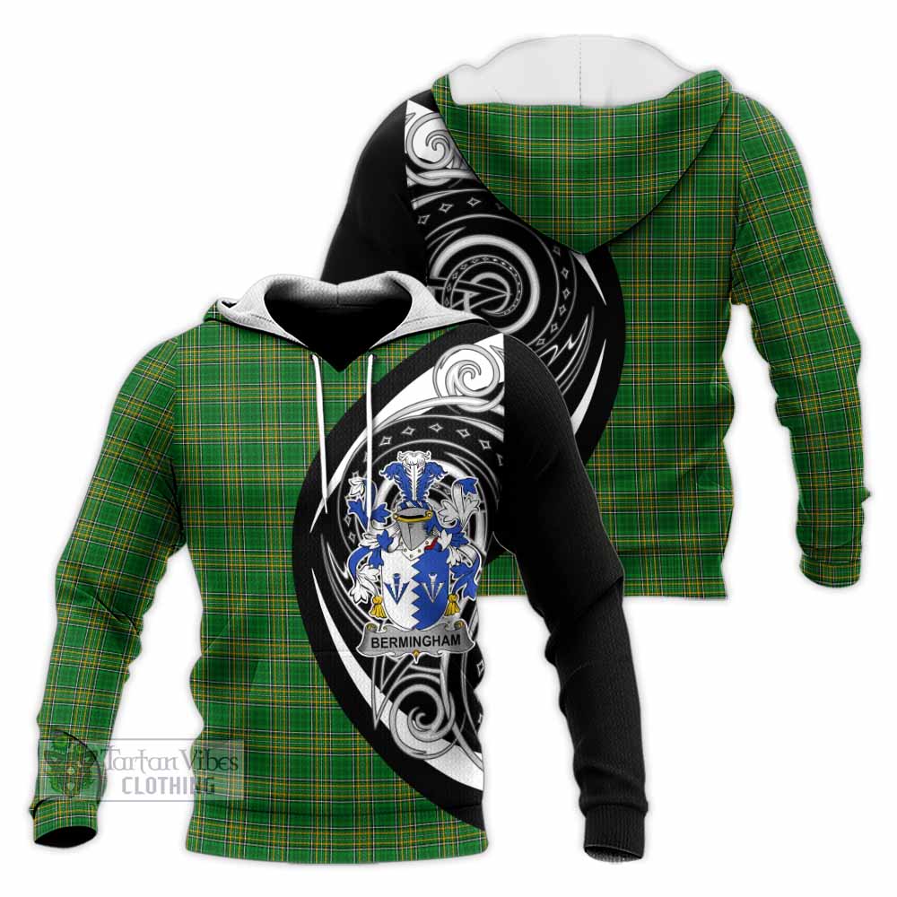 Tartan Vibes Clothing Bermingham Irish Clan Knitted Hoodie Celtic Circle Style