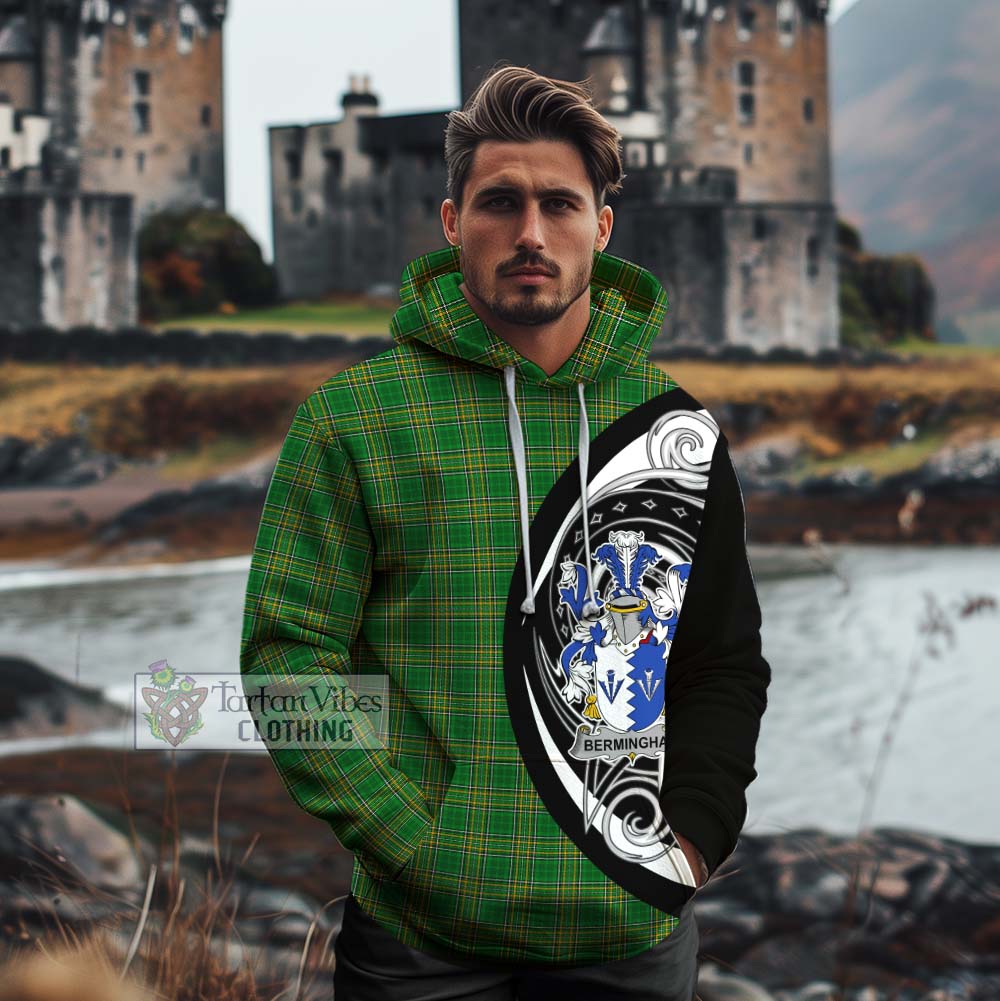 Tartan Vibes Clothing Bermingham Irish Clan Cotton Hoodie Celtic Circle Style
