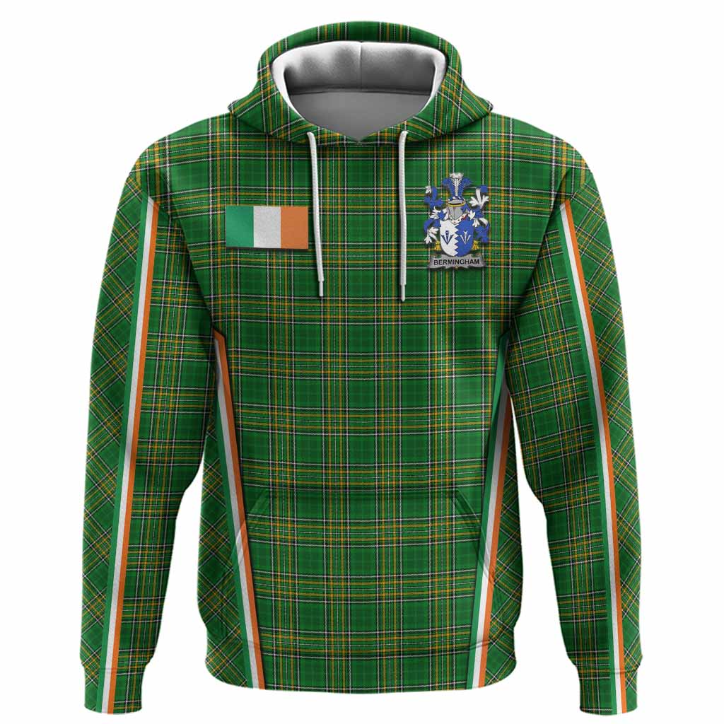 Bermingham Irish Clan Coat of Arm Tartan Hoodie Flag Style
