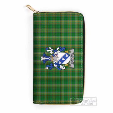 Bernard Irish Clan Tartan Women's Leather Wallet with Coat of Arms