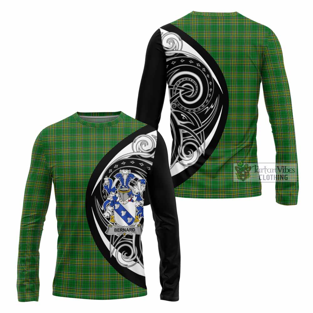 Tartan Vibes Clothing Bernard Irish Clan Long Sleeve T-Shirt Celtic Circle Style