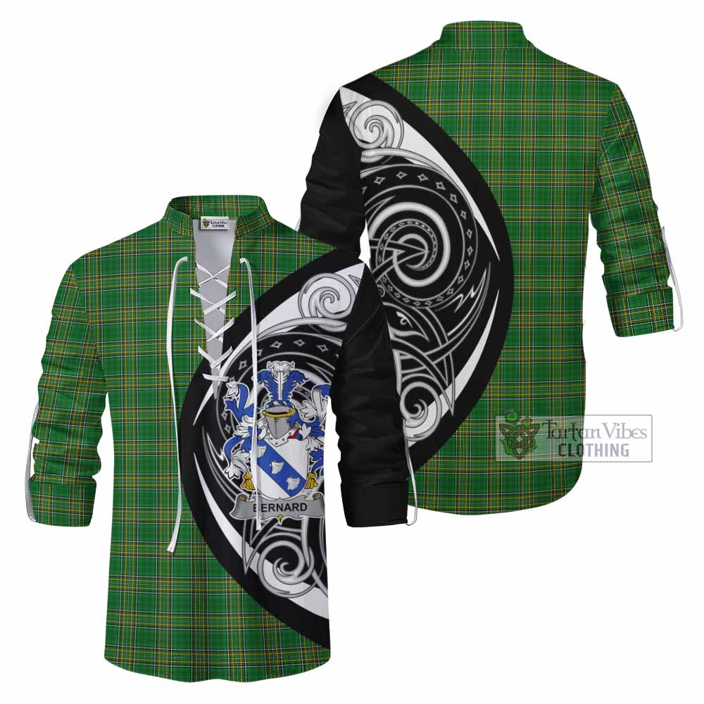 Tartan Vibes Clothing Bernard Irish Clan Ghillie Kilt Shirt Celtic Circle Style