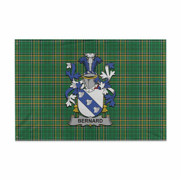 Bernard Irish Clan Tartan House Flag with Coat of Arms