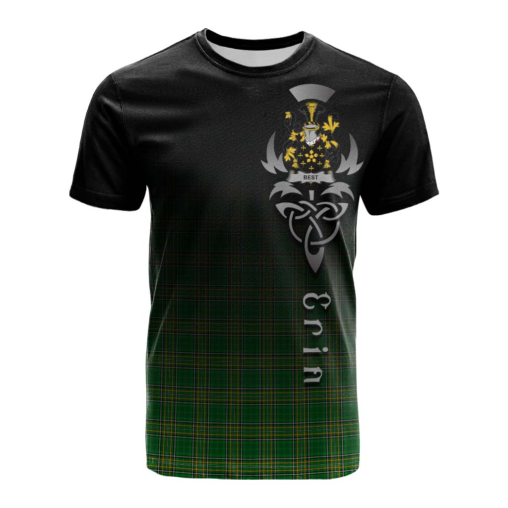 Tartan Vibes Clothing Best Irish Clan Cotton T-shirt with Coat of Arms Erin Go Bragh Celtic Inspired