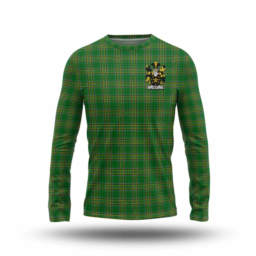 Tartan Vibes Clothing Best Irish Clan Tartan Long Sleeve T-Shirt with Coat of Arms
